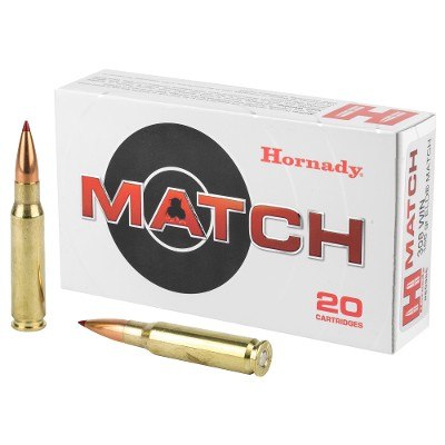 Hornady Match 308 Winchester Ammo 168 grain ELD-M Box of 20 Rounds 80966 - Image 1 of 1