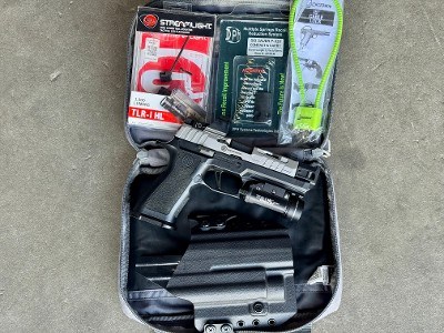 Sig Sauer P320 Custom Works Stainless Threaded HA Comp Romeo 1 TLR-1 HL - Image 1 of 13