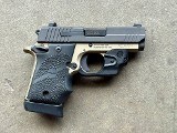 Sig Sauer P938 Desert Bronze 9mm Two-Tone Lima 38 Laser - Image 2 of 9