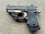 Sig Sauer P938 Desert Bronze 9mm Two-Tone Lima 38 Laser - Image 1 of 9