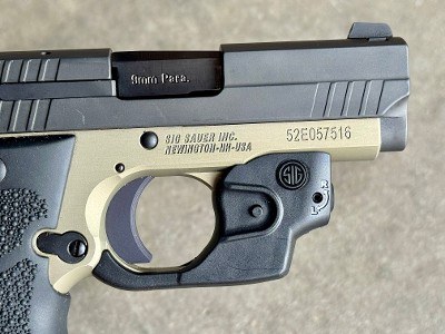 Sig Sauer P938 Desert Bronze 9mm Two-Tone Lima 38 Laser - Image 7 of 9