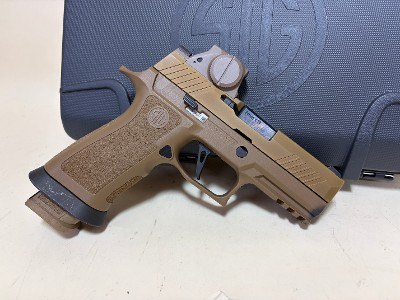 USED Sig Sauer P320 M18 XSeries RX 9mm Pistol with ROMEO-M17 Optic – Coyote Tan, 21+1 Capacity - Image 7 of 8