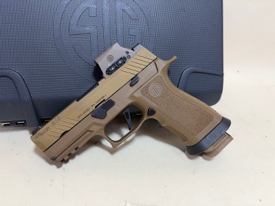 USED Sig Sauer P320 M18 XSeries RX 9mm Pistol with ROMEO-M17 Optic – Coyote Tan, 21+1 Capacity - Image 2 of 8