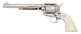 Colt Third Generation Single Action Army Revolver Engraved by John Adams Sr. .44-40 WCF Nickel & Ivory 7.5