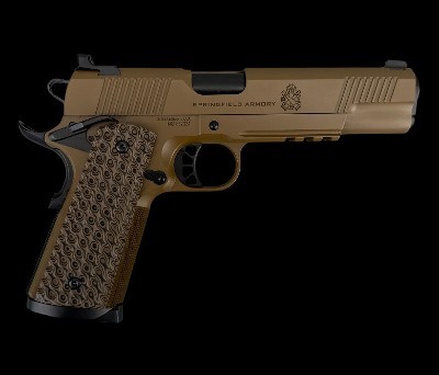 Factory Demo Springfield TRP 45 ACP W/ Light Rail Coyote Brown 1911 FDE PC9125LRCB-1 - Image 1 of 3