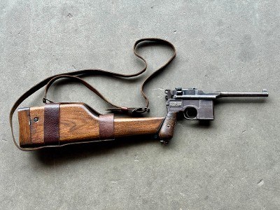 Mauser C96 Model 1930 Chinese Contract 7.63 Mauser Box Cannon Stock Holster Rig - Image 13 of 21
