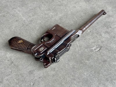 Mauser C96 Model 1930 Chinese Contract 7.63 Mauser Box Cannon Stock Holster Rig - Image 18 of 21