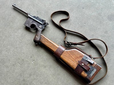 Mauser C96 Model 1930 Chinese Contract 7.63 Mauser Box Cannon Stock Holster Rig - Image 2 of 21