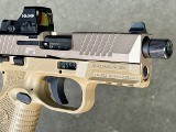 FN 502 Tactical FDE Threaded 22 LR Holosun HS407K +4 Mags & Original Box - 10 of 11