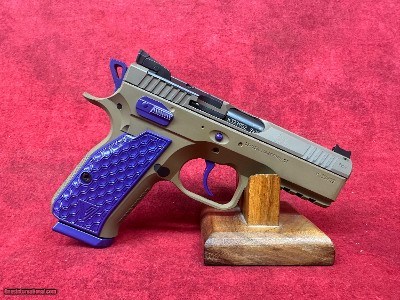 CZ Shadow 2 Compact 9mm PBJ Peanut Butter & Jelly Purple / Tan 91252-PBJ - Image 8 of 9