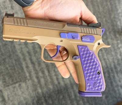 CZ Shadow 2 Compact 9mm PBJ Peanut Butter & Jelly Purple / Tan 91252-PBJ - Image 1 of 9