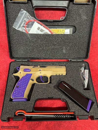 CZ Shadow 2 Compact 9mm PBJ Peanut Butter & Jelly Purple / Tan 91252-PBJ - Image 2 of 9