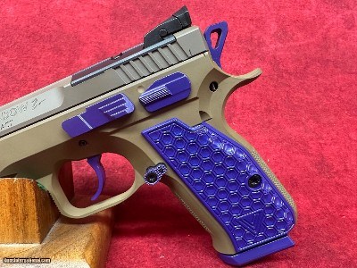 CZ Shadow 2 Compact 9mm PBJ Peanut Butter & Jelly Purple / Tan 91252-PBJ - Image 4 of 9