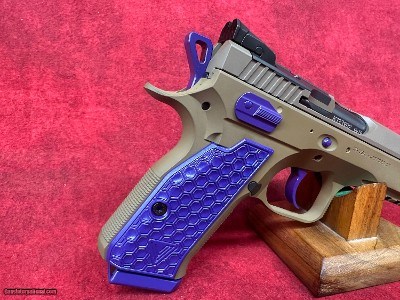 CZ Shadow 2 Compact 9mm PBJ Peanut Butter & Jelly Purple / Tan 91252-PBJ - Image 7 of 9