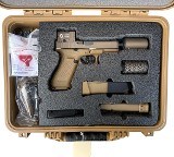 B&T Hush Puppy Glock 19X FDE Kit w/ Acro Red Dot Wipe Silencer / Suppressor