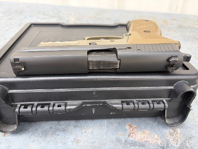 Sig Sauer P220 Combat Full Size CA Approved .45 ACP FDE/Black Nitron DA/SA with Case & 2 Mags - Image 7 of 9