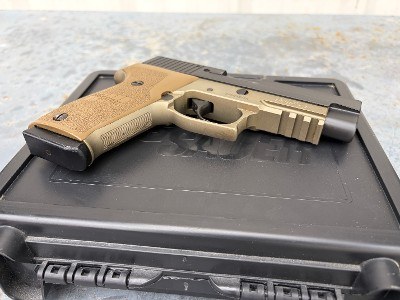 Sig Sauer P220 Combat Full Size CA Approved .45 ACP FDE/Black Nitron DA/SA with Case & 2 Mags - Image 5 of 9