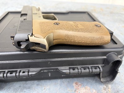 Sig Sauer P220 Combat Full Size CA Approved .45 ACP FDE/Black Nitron DA/SA with Case & 2 Mags - Image 8 of 9