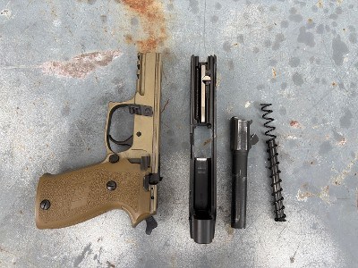 Sig Sauer P220 Combat Full Size CA Approved .45 ACP FDE/Black Nitron DA/SA with Case & 2 Mags - Image 1 of 9