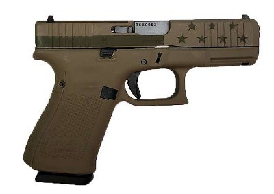 GLOCK 19 GEN 5 9MM FDE/ OD GREEN FLAG PA195S204FDEOD - Image 1 of 1