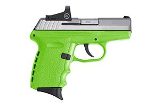 SCCY CPX-2 9MM STAINLESS LIME GREEN W/ CRIMSON TRACE RED DOT - Image 1 of 1