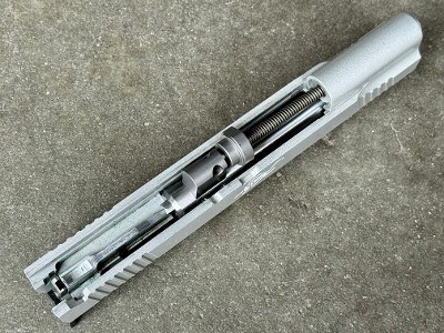 Kimber 1911 22 LR Conversion Kit Rimfire Target Slide Silver & Mag Original Case - Image 5 of 8