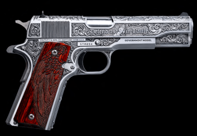 COLT 1911 GOVERNMENT 45 ACP SERIES 70 SAINT MICHAEL ENGRAVED RARE BRAND NEW - Image 1 of 2