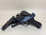 DWM 1916 P.08 Luger 9mm Military Model – 1920 Police Rework with Holster & Two Magazines