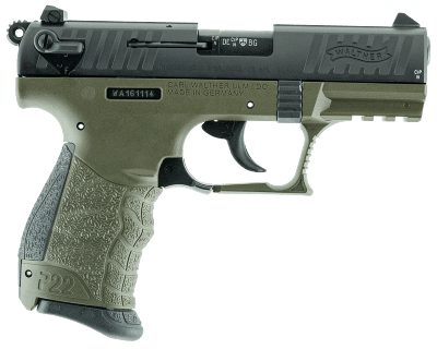 Walther Arms P22 Military 22 LR OD Green 10 Round Capacity 5120338 - Image 1 of 1