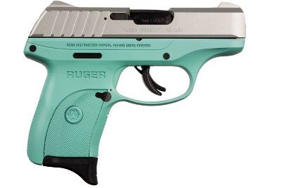 Ruger EC9S 9mm Turquoise Grip Silver Slide 13200 - Image 1 of 1