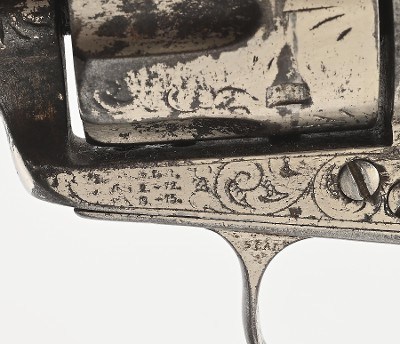 Colt Single Action Army Revolver – 1883 Antique .45 Colt, Engraved Nickel Finish, Factory Letter - Image 7 of 10