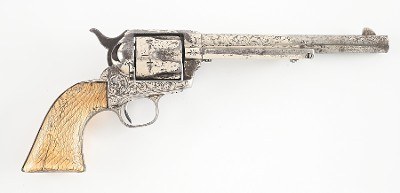 Colt Single Action Army Revolver – 1883 Antique .45 Colt, Engraved Nickel Finish, Factory Letter - Image 2 of 10