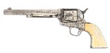 Colt Single Action Army Revolver – 1883 Antique .45 Colt, Engraved Nickel Finish, Factory Letter - Image 1 of 10