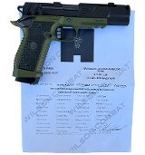 Wilson Combat Project 1 Division 77 9mm Comp Black & Green 18 Round Capacity - Image 1 of 3