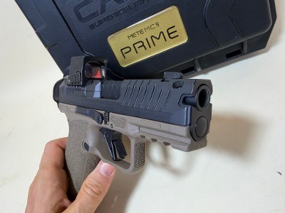 Canik METE MC9 Prime 9mm Optics-Ready FDE/Black Pistol with MECANIK M04 Red Dot & G-Code Holster - Image 8 of 10