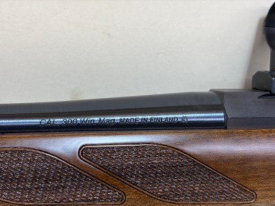 Tikka T3 .300 Win Mag – Blued Finish, Wood Stock, 24