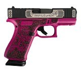 Glock 43X 9mm MOS Optics Ready Glocks & Lace Black Cherry Rose Engraved 15 Round Capacity UX4350204NR15ORGLBC - Image 1 of 2