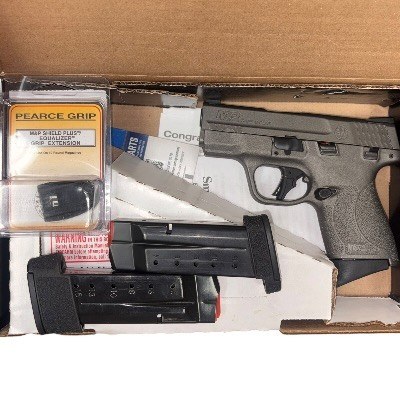 USED Smith & Wesson M&P9 Shield Plus 9mm Tungsten Gray Thumb Safety - Image 3 of 5