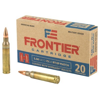Hornady Frontier 5.56 NATO Ammo 75 grain BTHP Case of 500 Rounds FR320 - Image 1 of 1