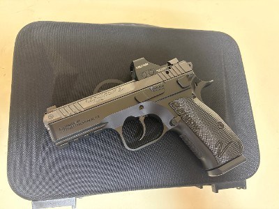 CZ Shadow 2 Carry 9mm 15rd DA/SA Optics-Ready Pistol with Holosun HE407K-GR X2 - Image 2 of 9