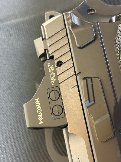 CZ Shadow 2 Carry 9mm 15rd DA/SA Optics-Ready Pistol with Holosun HE407K-GR X2 - Image 8 of 9