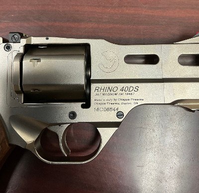 USED Chiappa Rhino 40DS .357 Magnum 4-Inch Revolver with Wood Grip and Hard Case - Image 5 of 5