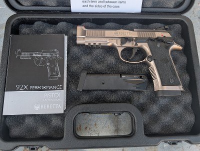 Pre-owned Beretta 92X 9mm SAO Italian Made 15+1 Factory Mags - Image 1 of 3