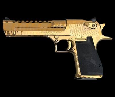 Factory Blem Magnum Research Desert Eagle 50 AE Gold Tiger Stripe DE50TG-TS - Image 2 of 2