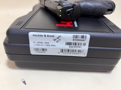 Heckler & Koch VP9SK 9mm Subcompact Pistol – HK Case, 10rd & 13rd Magazines - Image 7 of 8