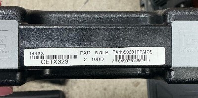 USED Glock 43X MOS 9mm – Primary Arms Optic, Night Sights, 2 Magazines & Case - Image 6 of 6