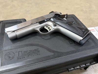 USED LKCI / Tisas Regent CC45 Stainless 1911 .45 ACP – Commander-Size, Stainless Finish, Hard Case - Image 3 of 7