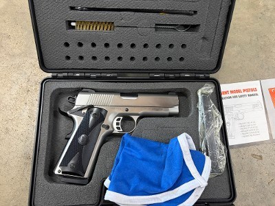 USED LKCI / Tisas Regent CC45 Stainless 1911 .45 ACP – Commander-Size, Stainless Finish, Hard Case - Image 1 of 7