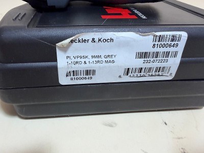 HK Heckler & Koch VP9SK 9mm Grey Gray Frame Striker Fire VP9 81000649 - Image 8 of 9