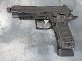 Pre-Owned Sig Sauer P226 TACOPS Threaded 9mm Upgraded Flat Trigger G10 Grips TruGlo Fiber Optic Front (4) 20-Round Mags - Image 2 of 3